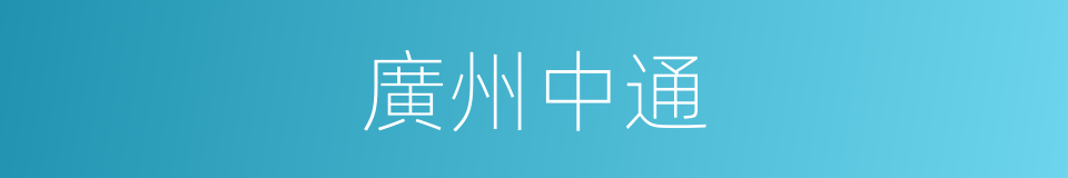 廣州中通的同義詞