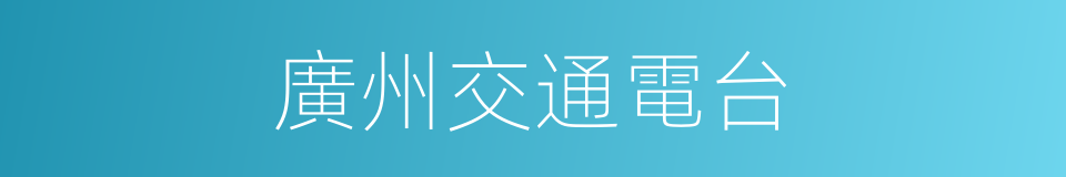 廣州交通電台的同義詞
