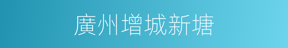 廣州增城新塘的同義詞