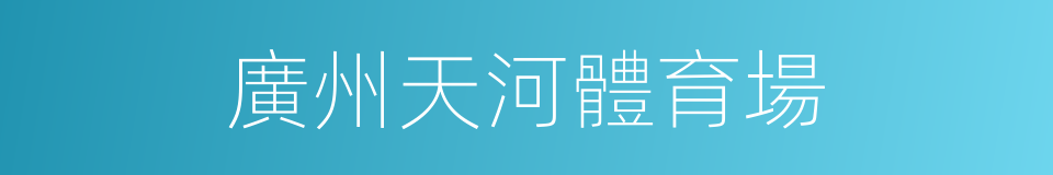 廣州天河體育場的同義詞