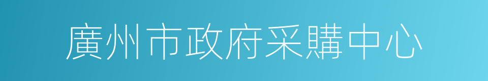 廣州市政府采購中心的同義詞