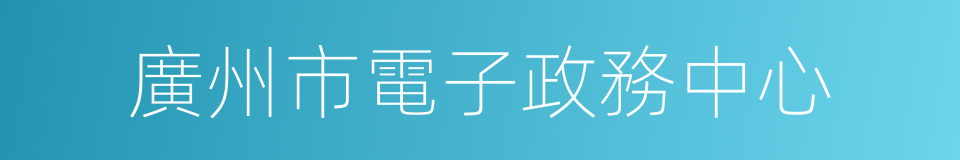 廣州市電子政務中心的同義詞