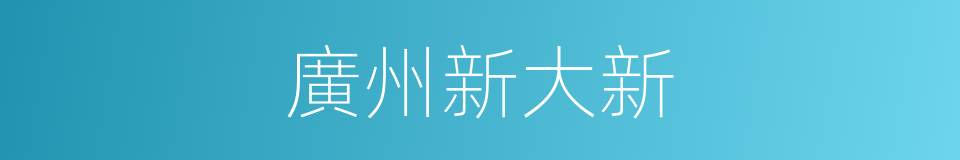 廣州新大新的同義詞