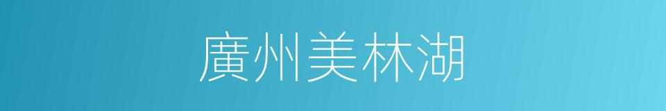 廣州美林湖的同義詞
