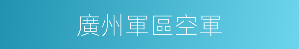 廣州軍區空軍的同義詞
