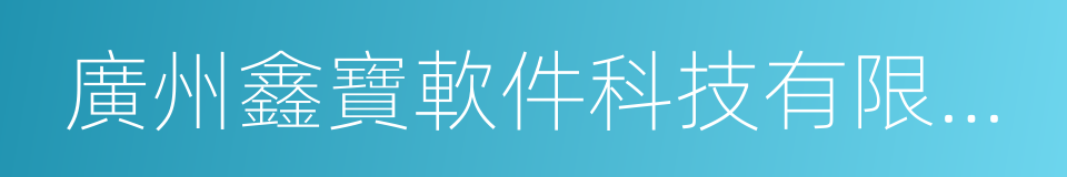 廣州鑫寶軟件科技有限公司的同義詞