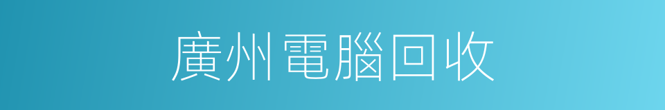 廣州電腦回收的同義詞
