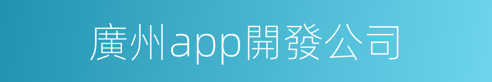 廣州app開發公司的同義詞