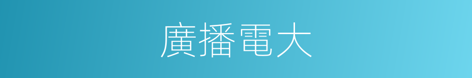 廣播電大的同義詞