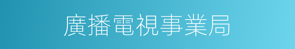 廣播電視事業局的同義詞