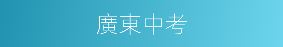 廣東中考的同義詞