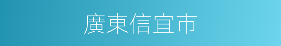 廣東信宜市的同義詞