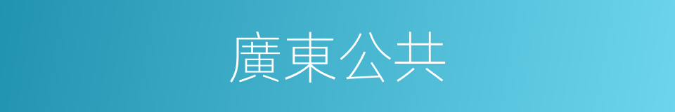 廣東公共的同義詞