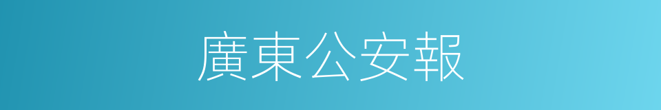 廣東公安報的同義詞