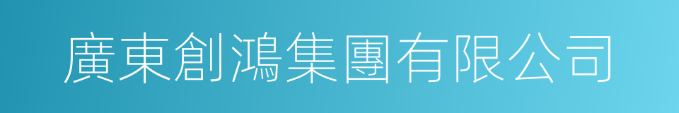 廣東創鴻集團有限公司的同義詞
