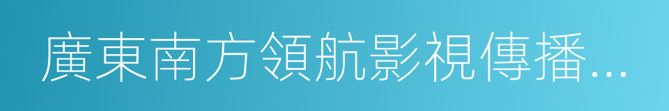 廣東南方領航影視傳播有限公司的同義詞