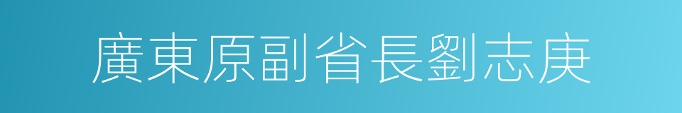 廣東原副省長劉志庚的同義詞