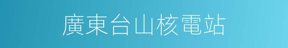 廣東台山核電站的同義詞