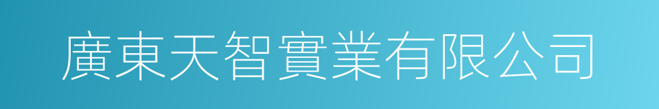 廣東天智實業有限公司的同義詞
