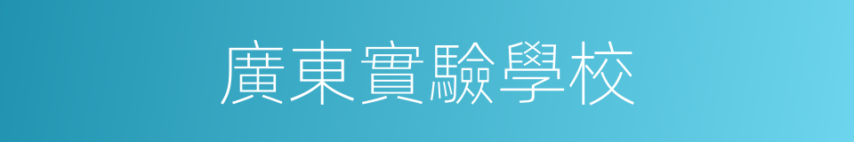 廣東實驗學校的同義詞
