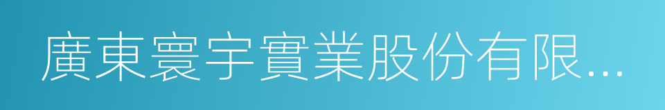 廣東寰宇實業股份有限公司的同義詞