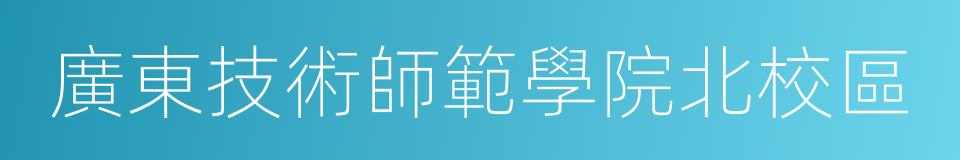 廣東技術師範學院北校區的同義詞