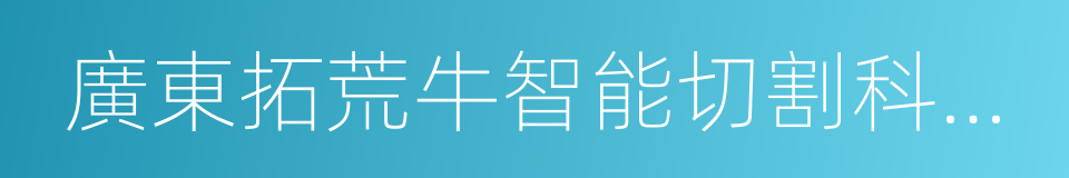 廣東拓荒牛智能切割科技股份有限公司的同義詞