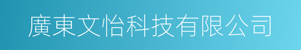 廣東文怡科技有限公司的同義詞