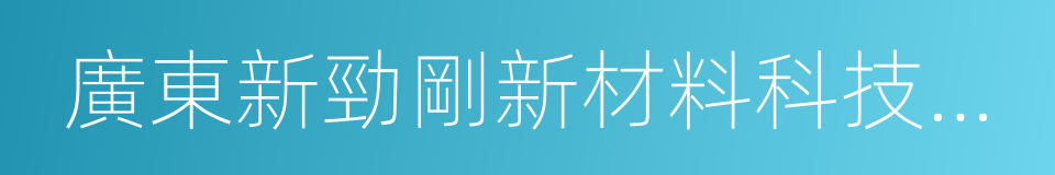 廣東新勁剛新材料科技股份有限公司的同義詞