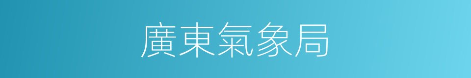 廣東氣象局的同義詞