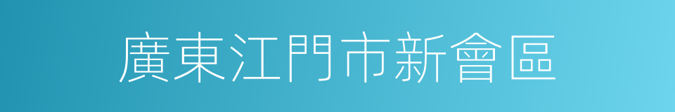 廣東江門市新會區的同義詞