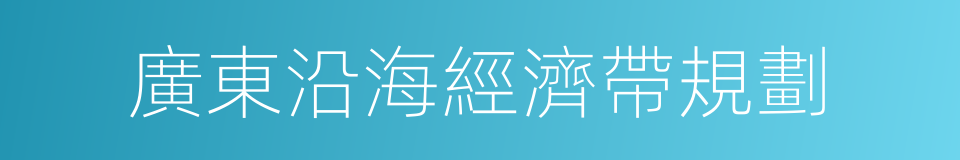 廣東沿海經濟帶規劃的同義詞