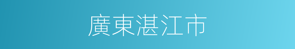 廣東湛江市的同義詞