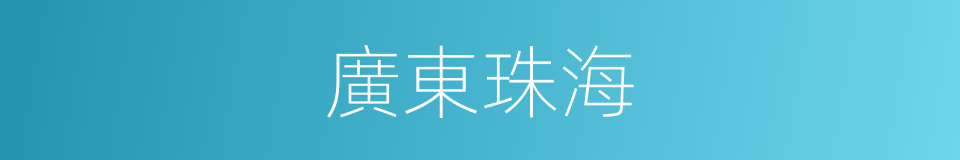 廣東珠海的同義詞