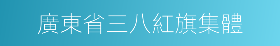 廣東省三八紅旗集體的同義詞