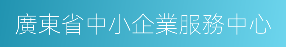 廣東省中小企業服務中心的同義詞