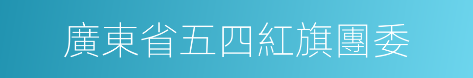 廣東省五四紅旗團委的同義詞