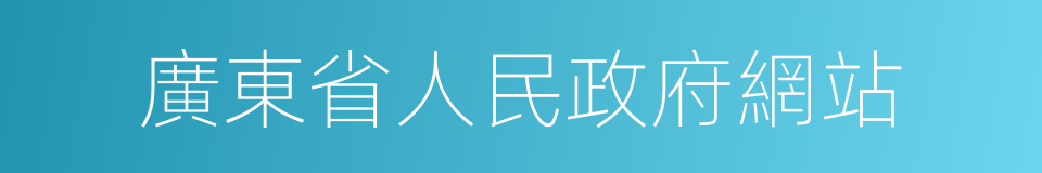 廣東省人民政府網站的同義詞