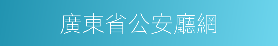 廣東省公安廳網的同義詞