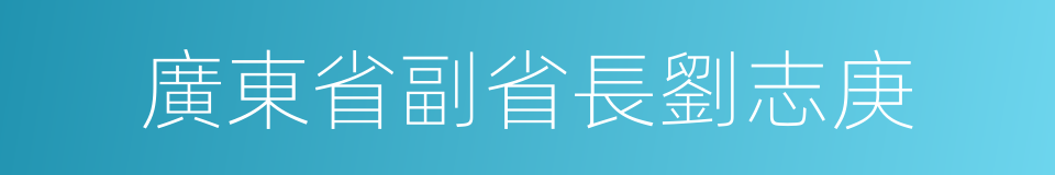 廣東省副省長劉志庚的同義詞