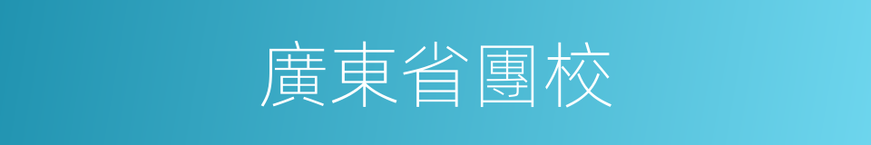 廣東省團校的同義詞