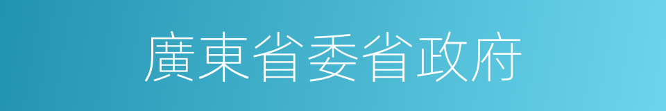 廣東省委省政府的同義詞