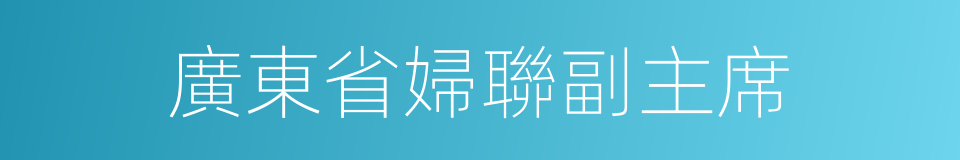 廣東省婦聯副主席的同義詞