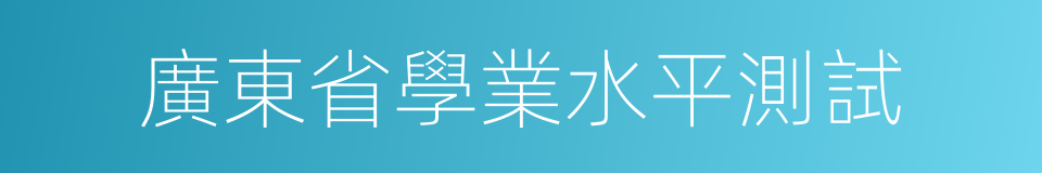 廣東省學業水平測試的同義詞