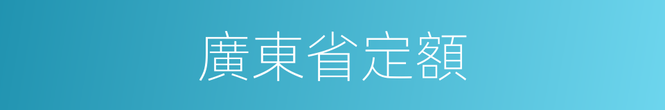 廣東省定額的同義詞