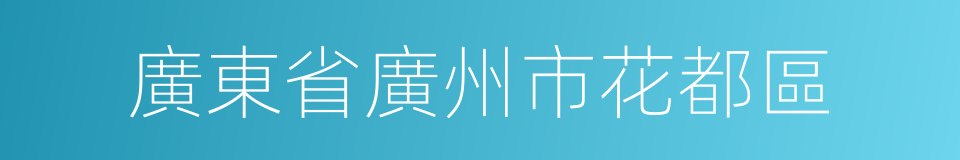 廣東省廣州市花都區的同義詞