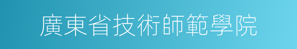 廣東省技術師範學院的同義詞