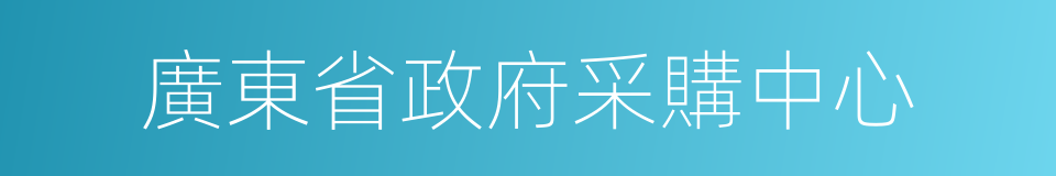 廣東省政府采購中心的同義詞