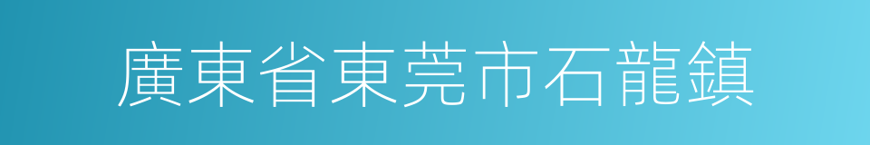 廣東省東莞市石龍鎮的同義詞