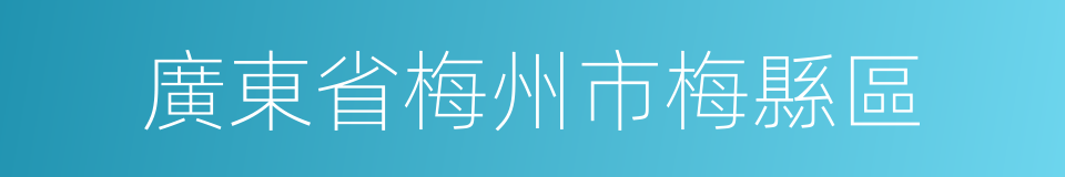 廣東省梅州市梅縣區的同義詞